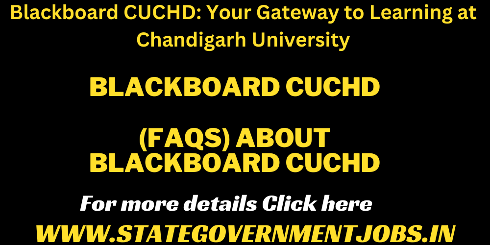 Blackboard CUCHD Chandigarh University
