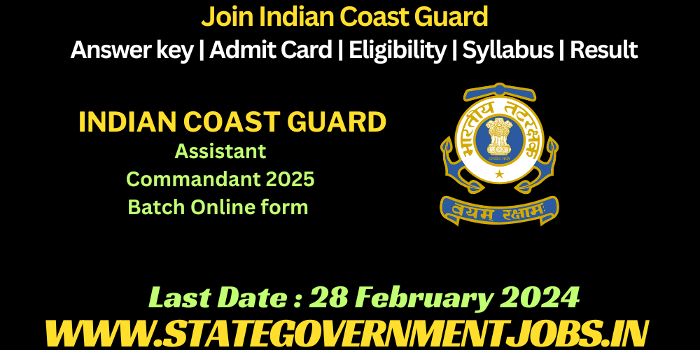 Coast Guard Assistant Commandant CGCAT Recruitment 2024