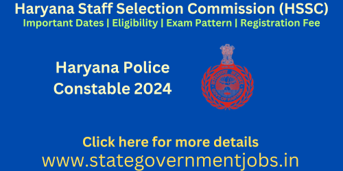 Haryana Police Constable Recruitment 2024 HSSC