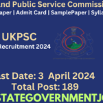 Uttarakhand UKPSC Pre Online form 2024
