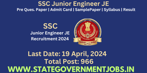 SSC Junior Engineer (JE) Recruitment 2024